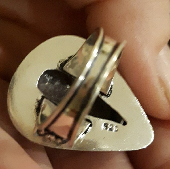 New Lepidolite Antique Design 925 Silver Ring. - Picture 8 of 8